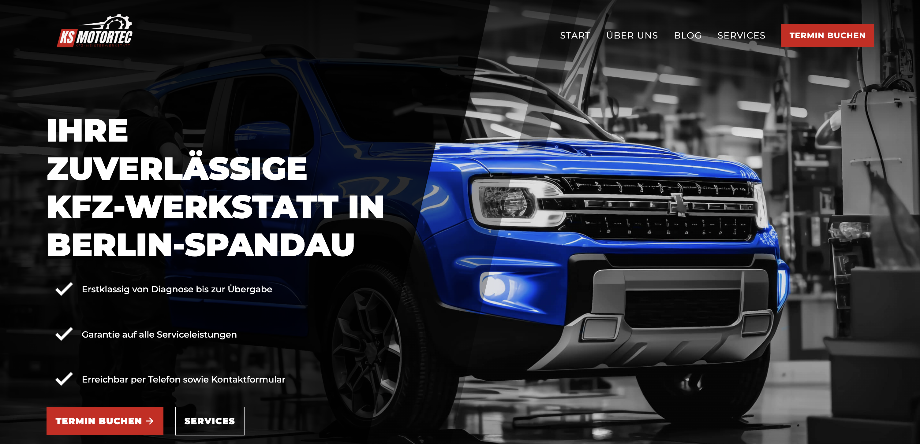 Webauftritt für Kfz-Werkstatt